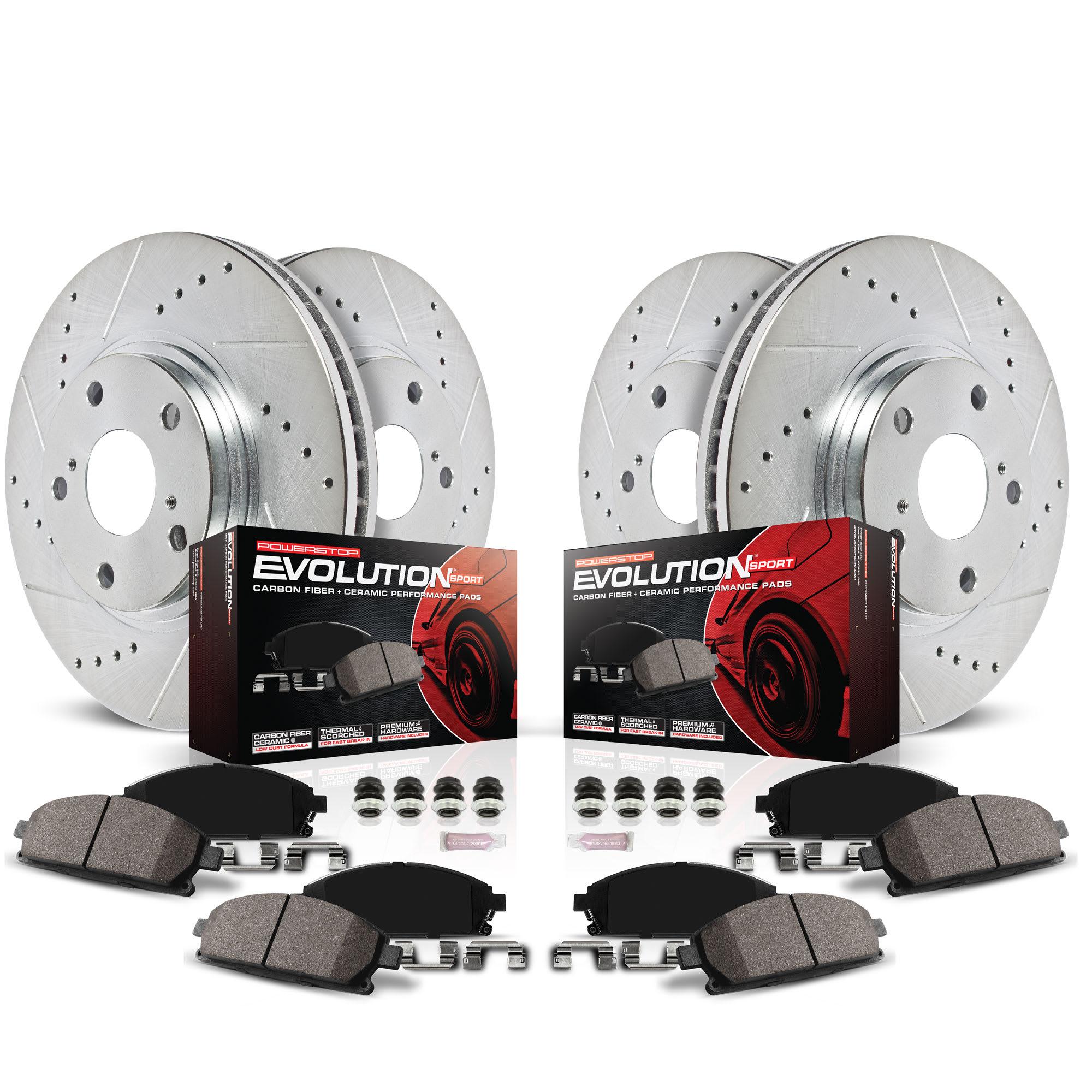 Powerstop® 4-Wheel Set Power Stop® K2799 Front and Rear Z23