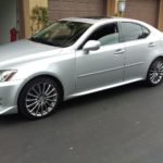 man parking his lexus is 350