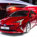 toyota prius on display