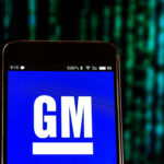 gm logo on cellphone