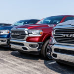 ram 1500 trucks parked outside