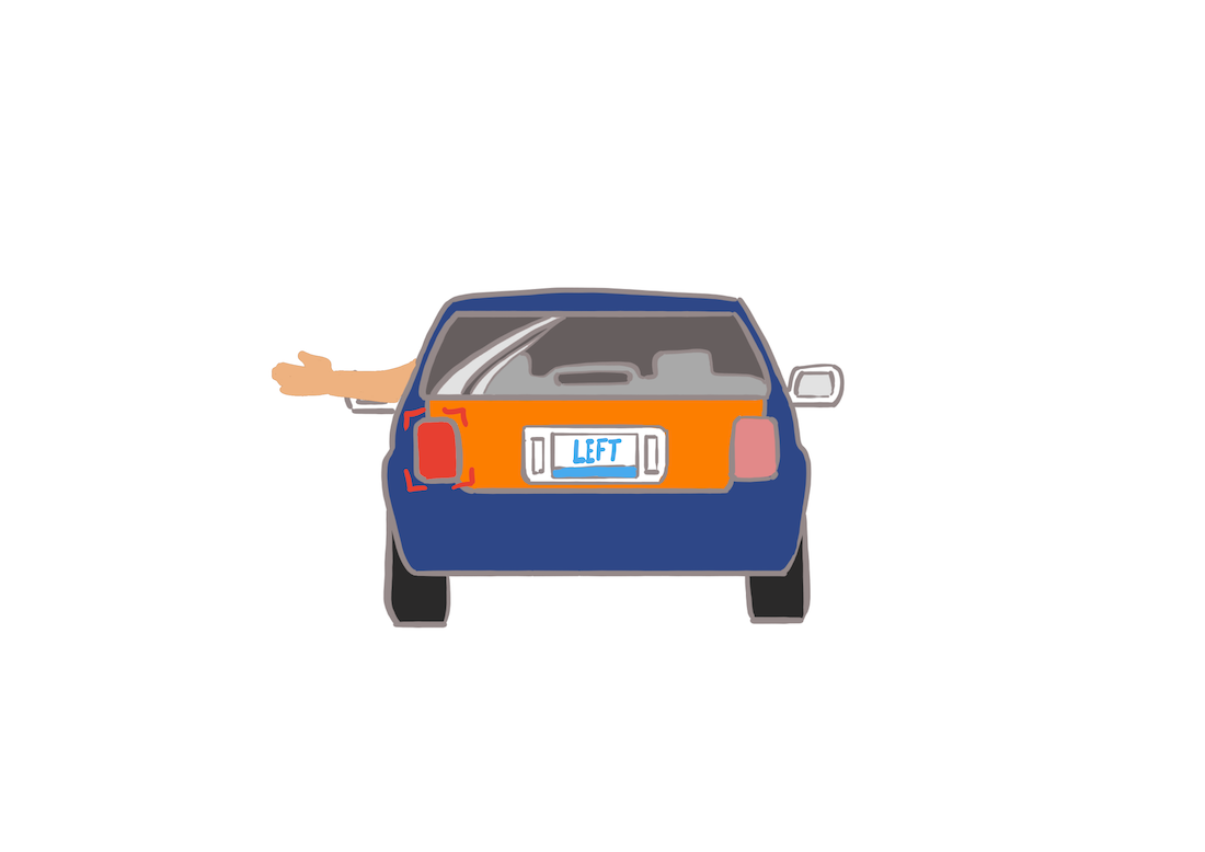 Hand Turn Signals for Driving In The Garage with