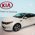 kia optima on display