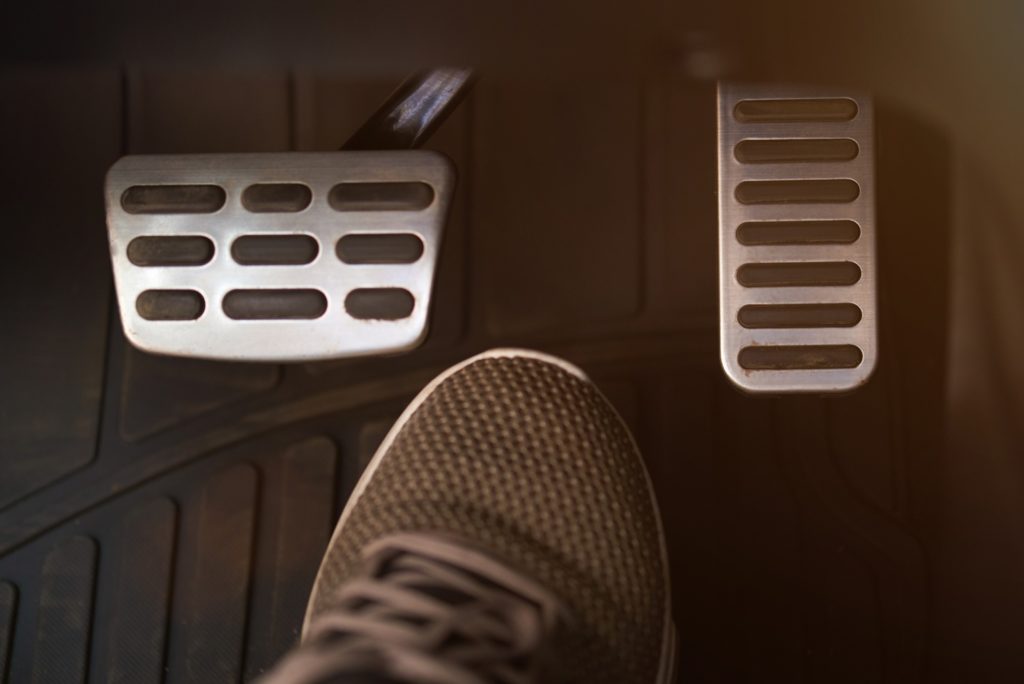 stepping on the right pedal