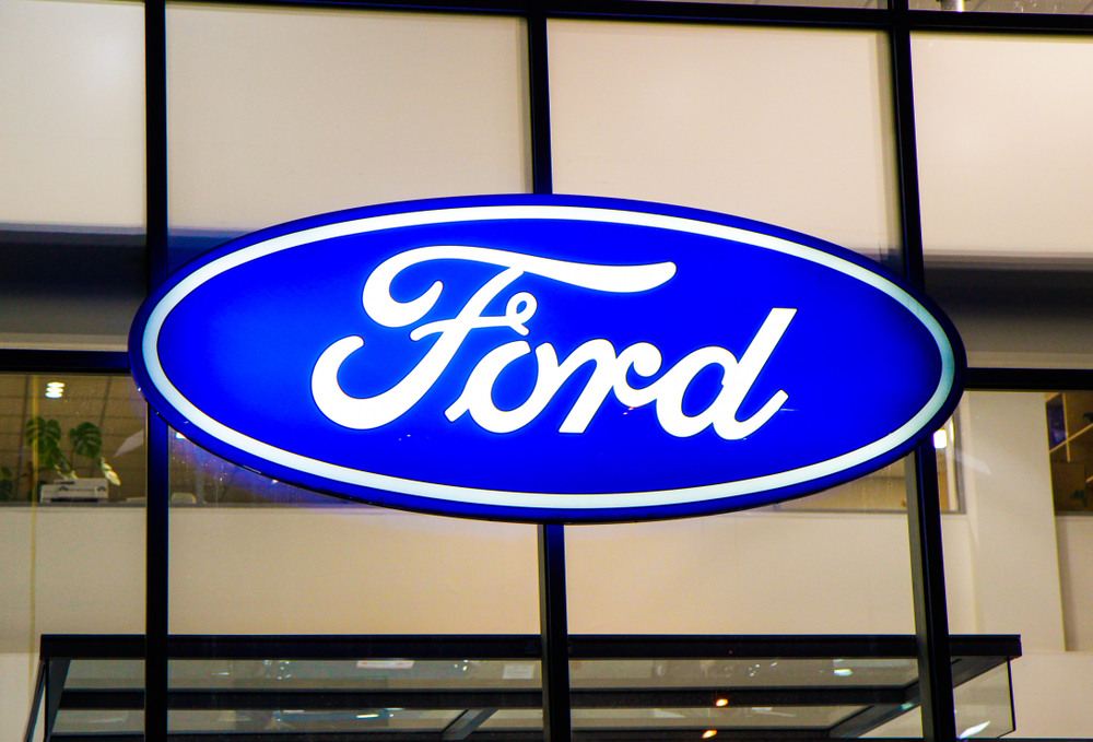 ford logo on office window