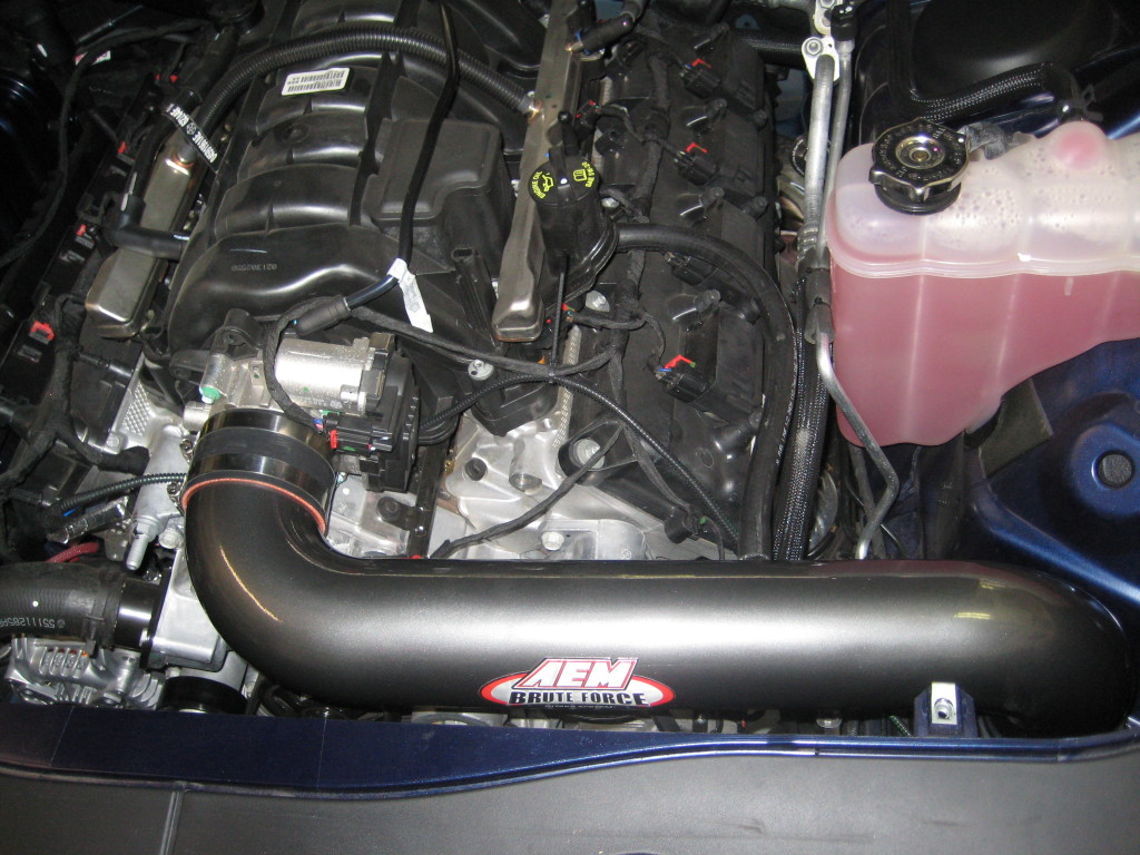 The completed wiring of the AEM cold air intake