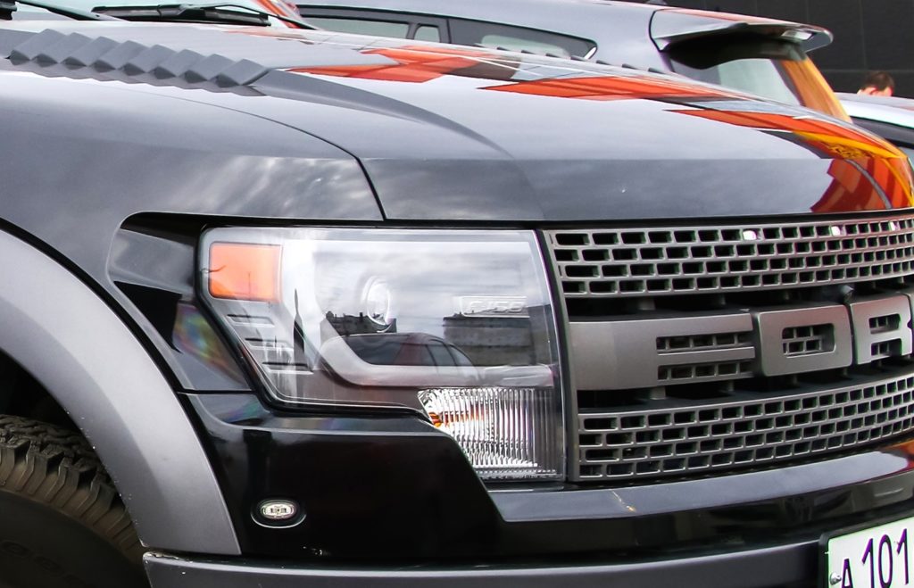 Headlight of Ford F-150