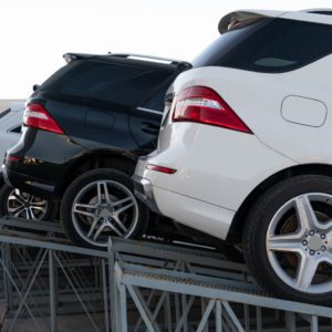 suvs lined up in parking lot