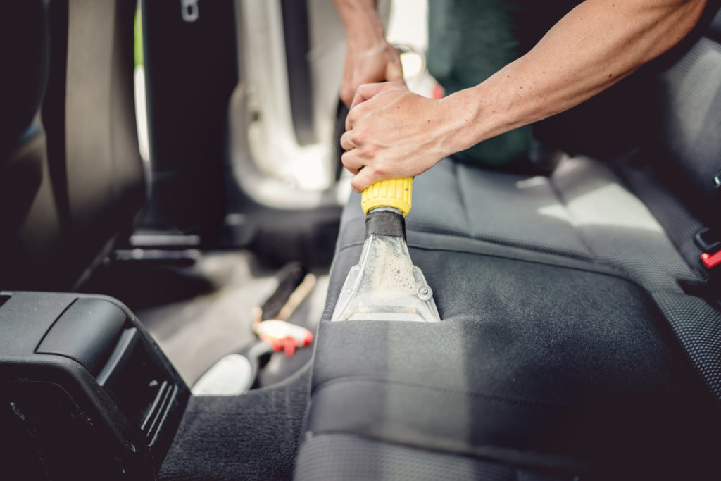 professional car detailing on car seats