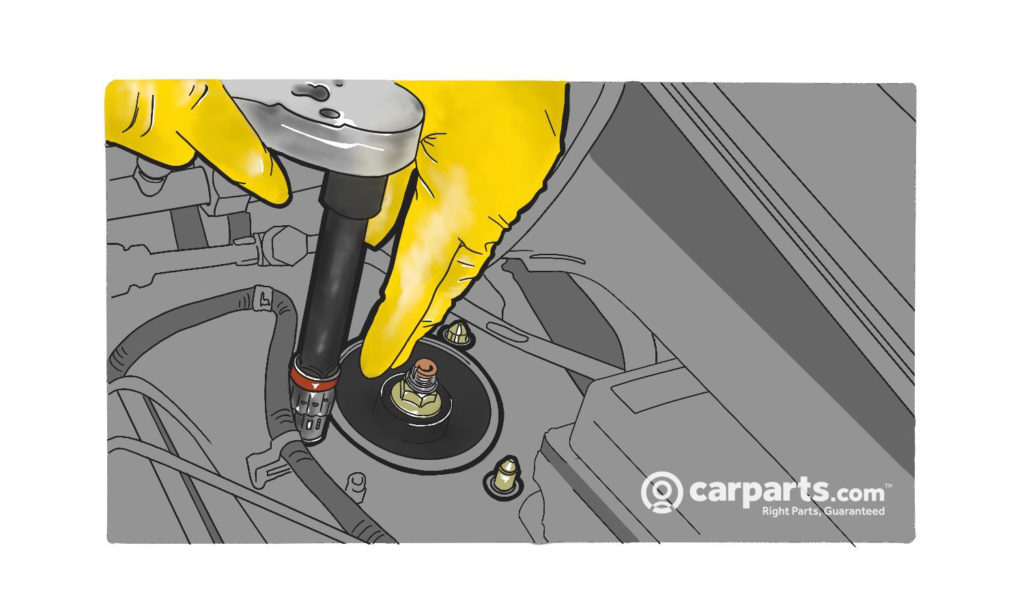 removing shock and strut mount nuts and bolts using automatic tool
