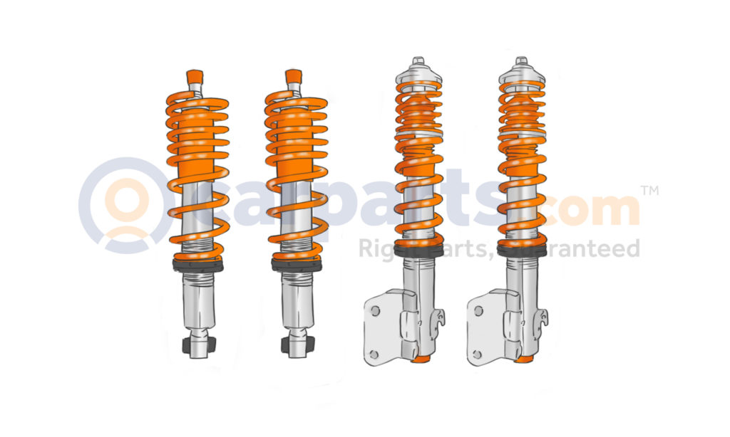 typical coilovers of a car