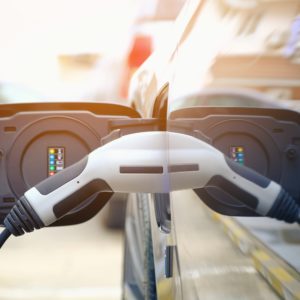 electric car being charged