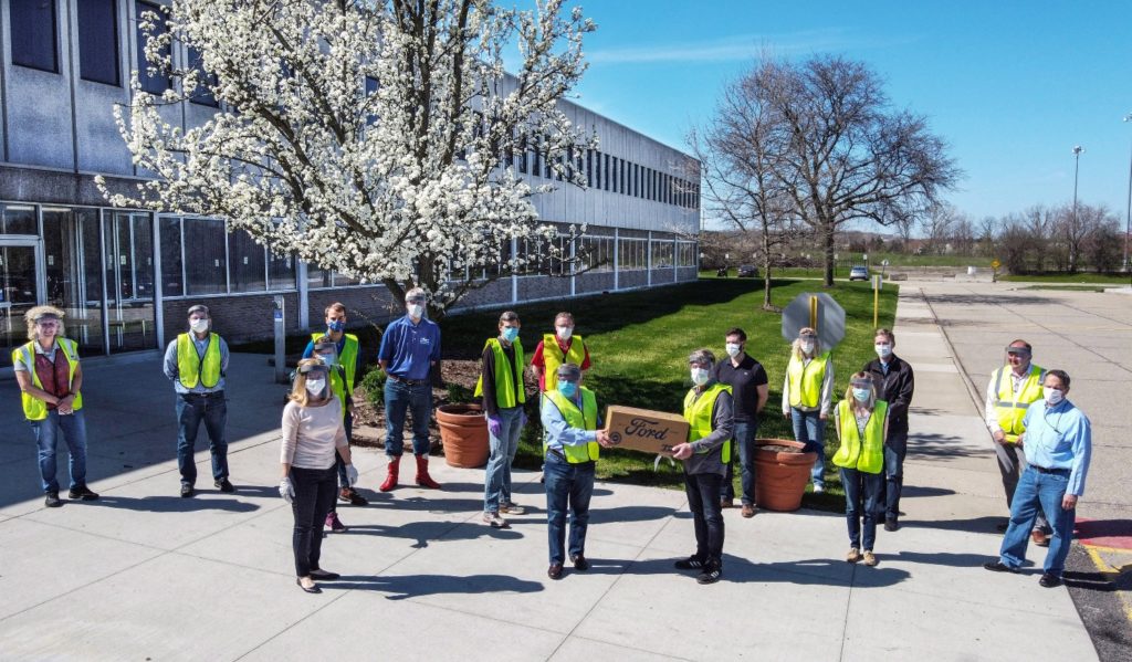 Healthcare workers receive respirators from Ford