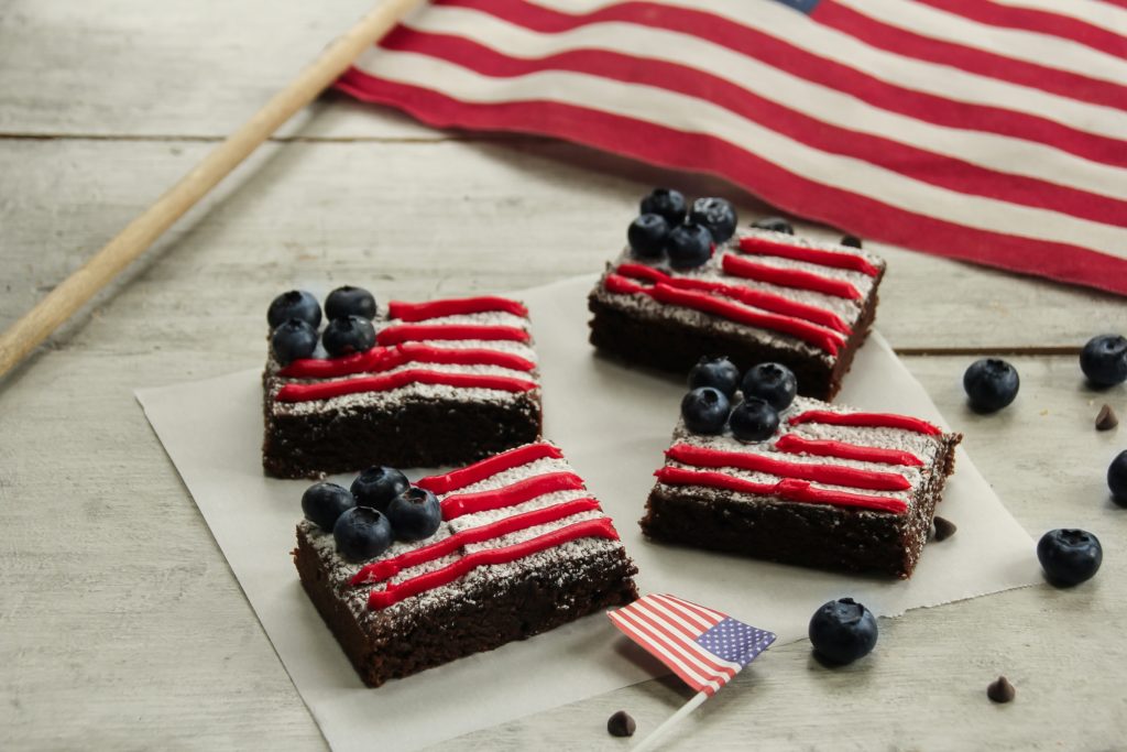 patriotic american flag brownies for fourth of july