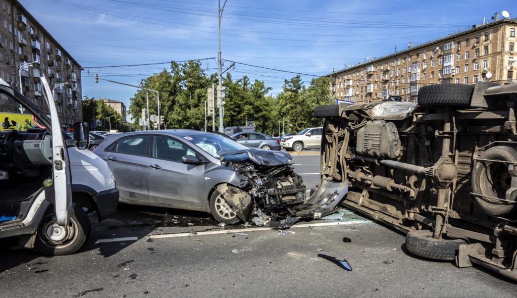 Scene of a deadly car crash