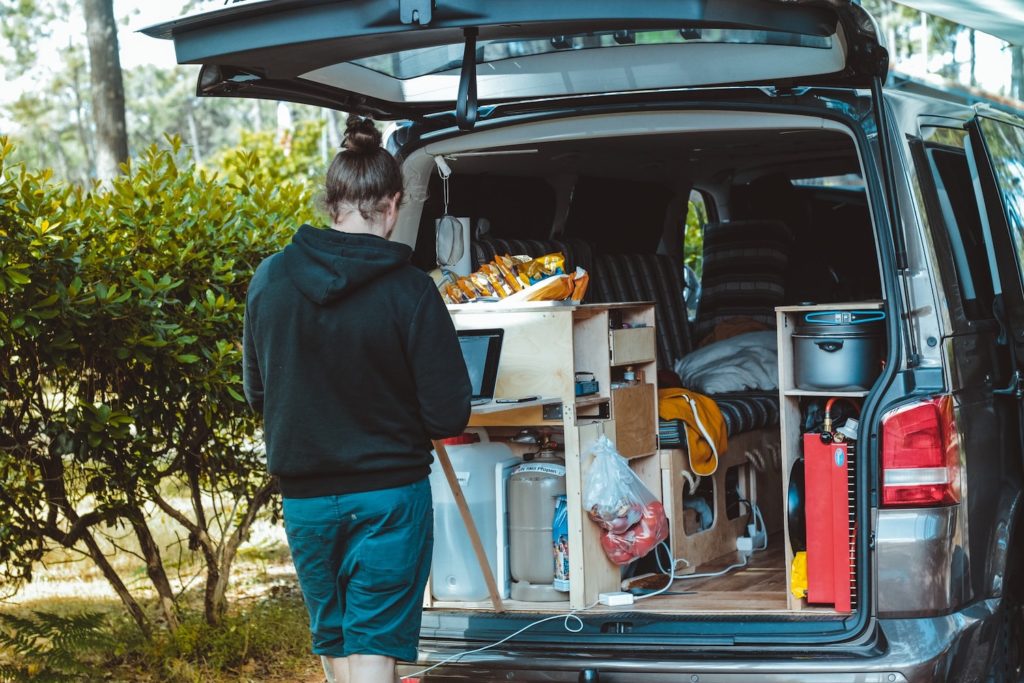 woman in an rv