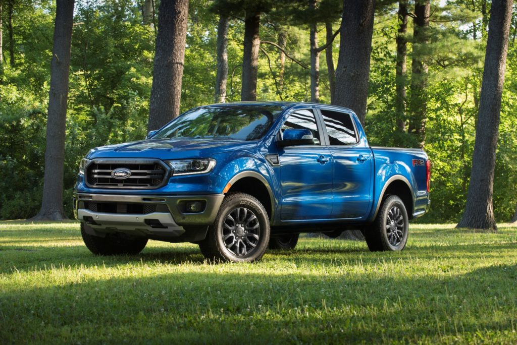 2020 Ford Ranger parked in the woods