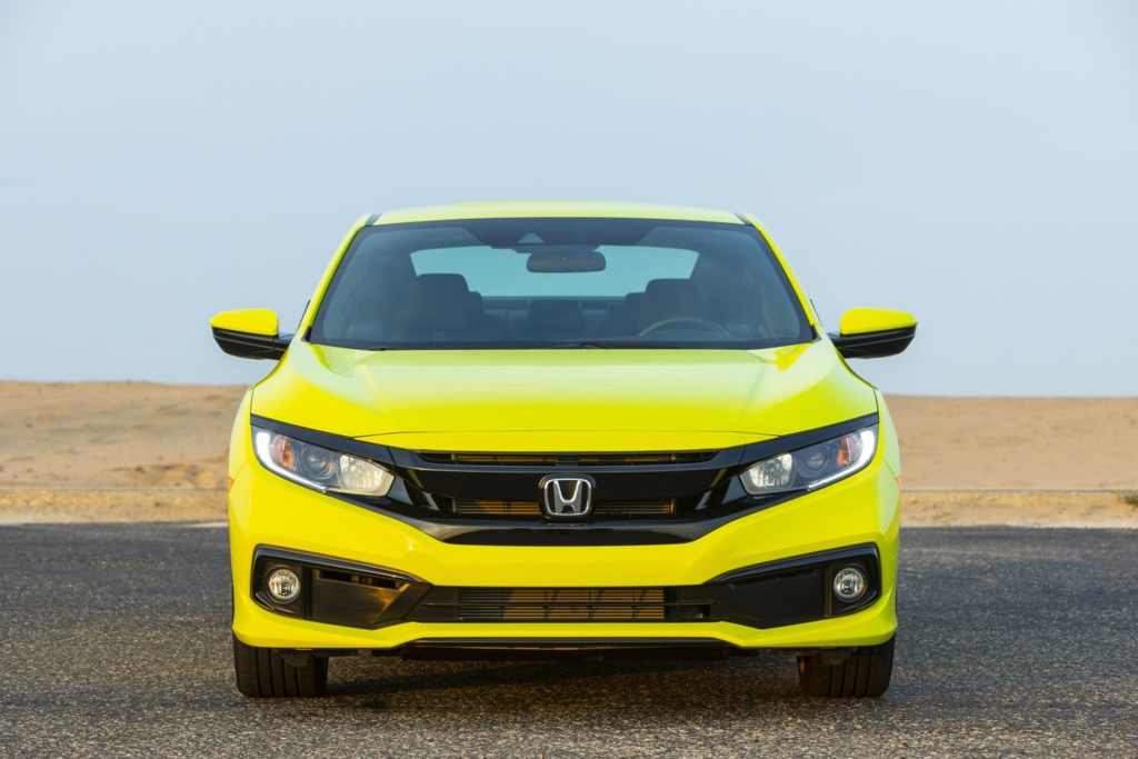 Front shot of Honda Civic Coupe Sport