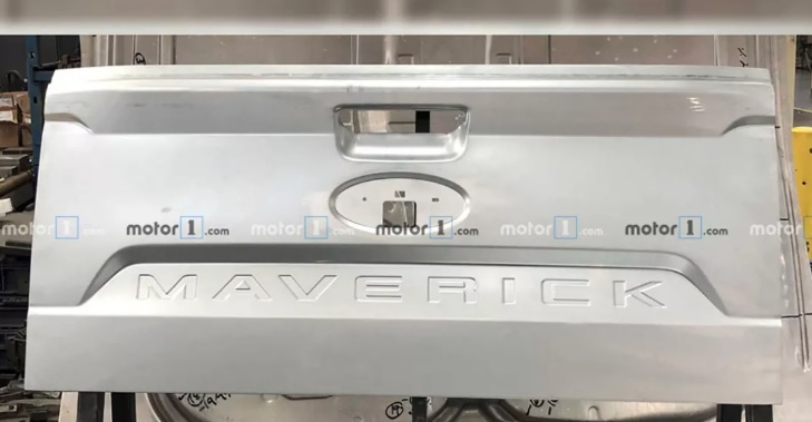 Leaked photo of new Ford Maverick's tailgate