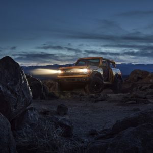 2021 ford bronco in the mountains