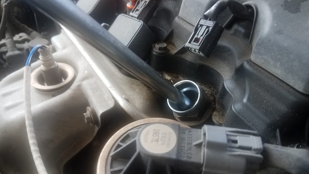 spark plug inside the bore