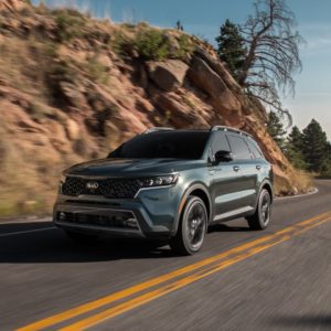 2021 kia sorento on the road