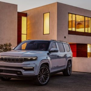 all new jeep grand wagoneer parked outside