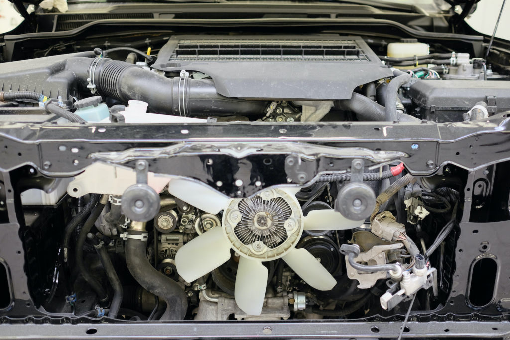 cooling fan under the hood
