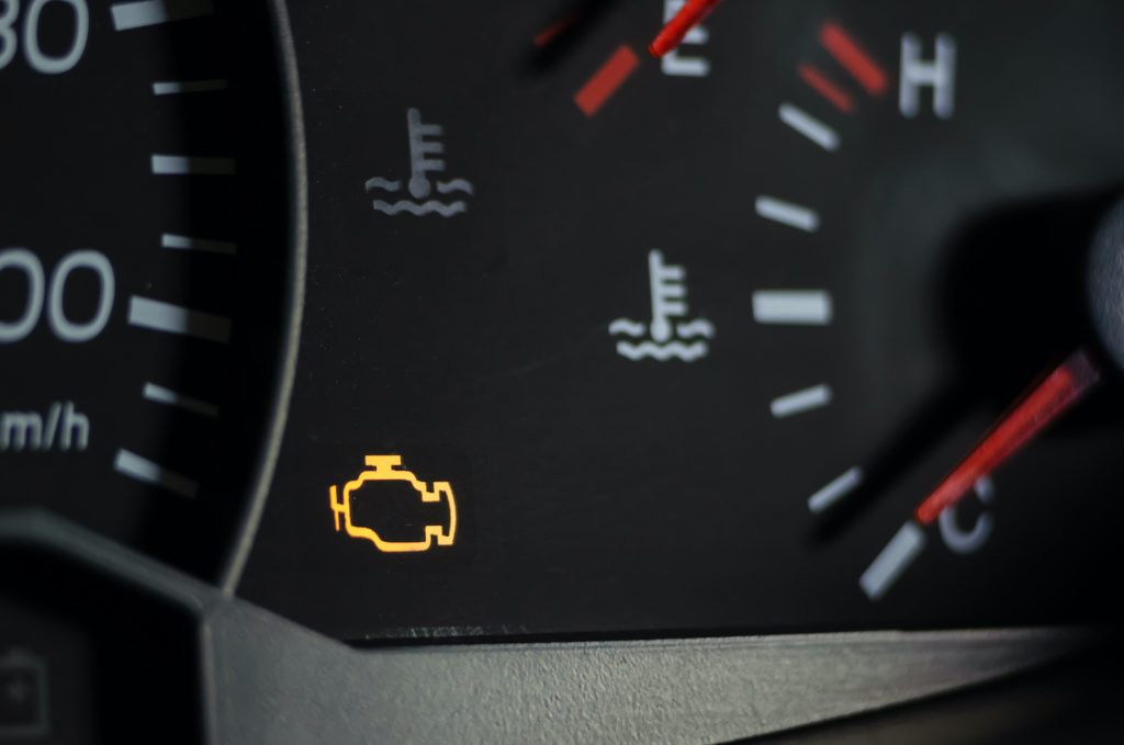 illuminated check engine light