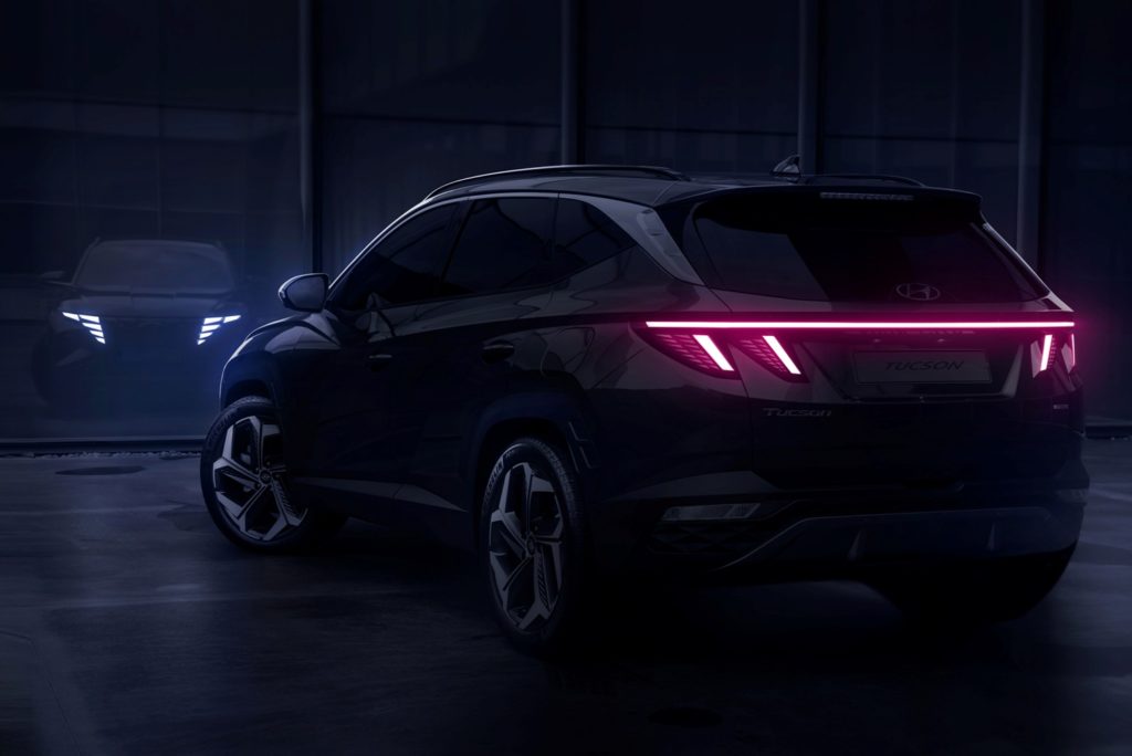 rear shot of all new hyundai tucson