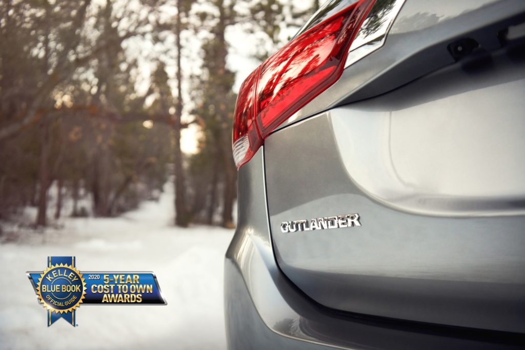 2020 mitsubishi outlander wins kelley blue book 5 year cost to own award.