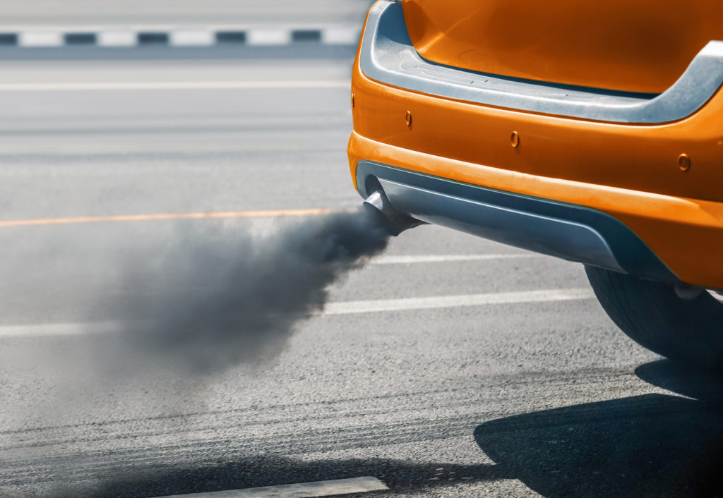black emissions from car