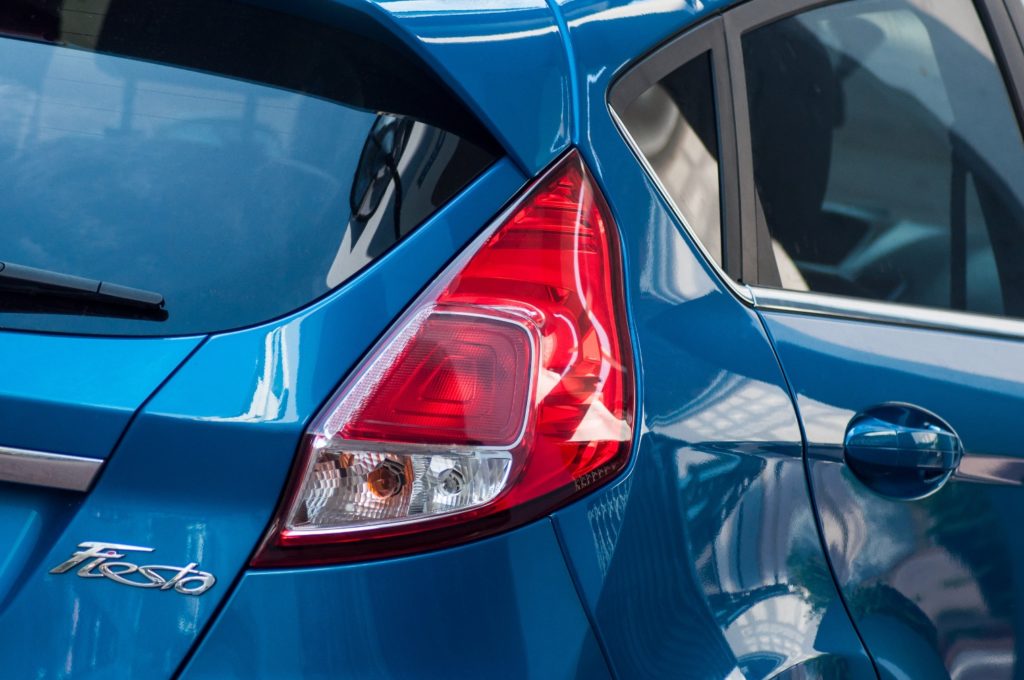 closeup of ford fiesta rear