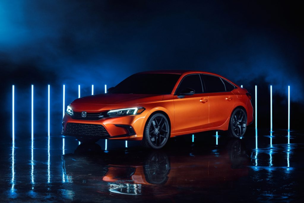 product shot of 2022 honda civic prototype