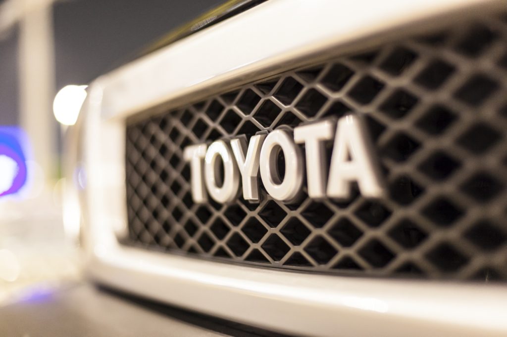 toyota logo on truck grille