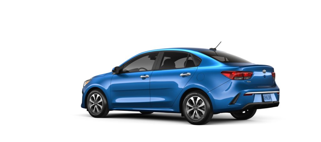 rear shot of 2021 kia rio