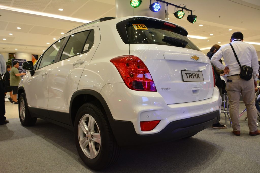 chevrolet trax on display