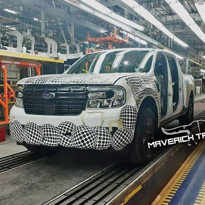 leaked photo of ford maverick truck in factory