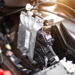 engine compartment housing electronic engine control unit