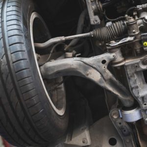 car suspension system shows control arm