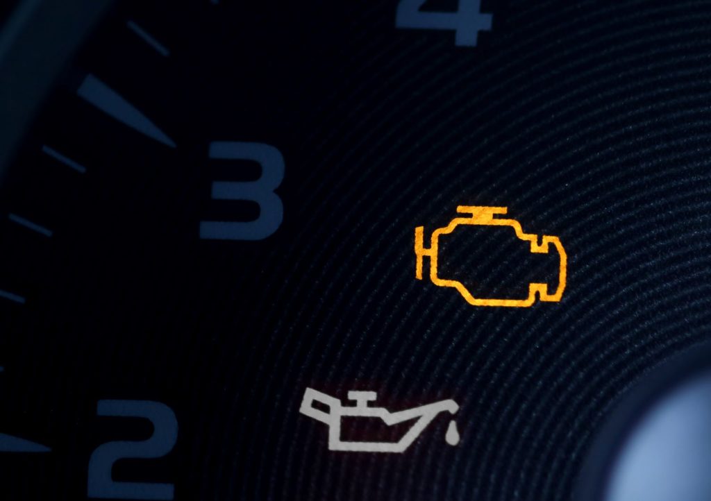 illuminated check engine light