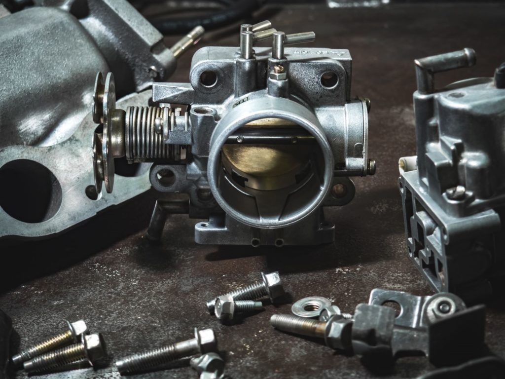 throttle body of a vehicle