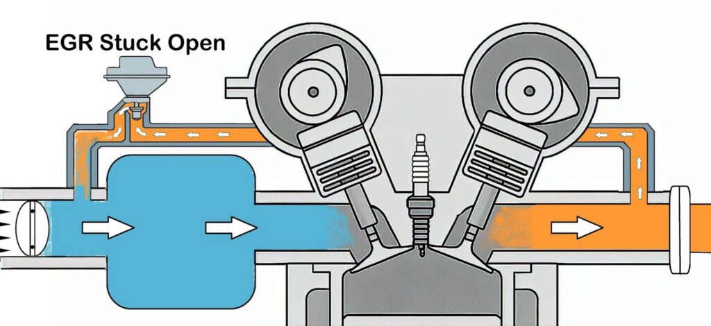 egr stuck open diagram