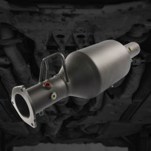 Diesel Particulate Filter with dark background