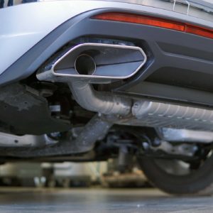 car tailpipe close look