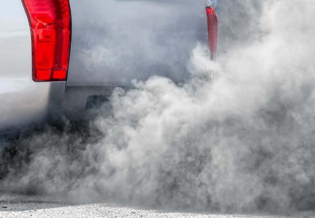 smoke from the exhaust