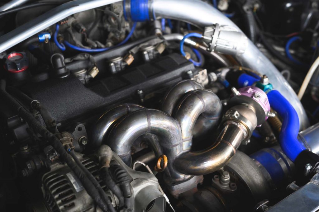 Turbocharged Racing Car with Wastegate