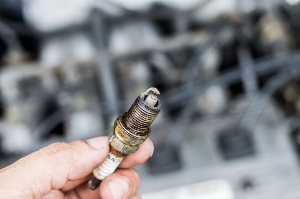 damaged spark plug