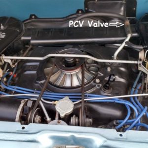 Chevrolet Corvair with pcv valve
