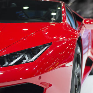 red luxury car